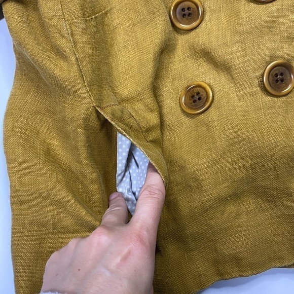 J. Crew Brown Linen Blazer Jacket Size 6 - Picture 7 of 8